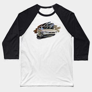 R34 Skyline Art Print Baseball T-Shirt